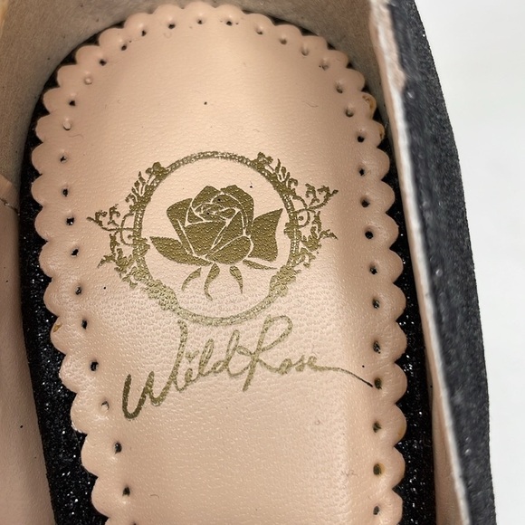 Wild Rose Heels Women's 7 Black Sparkles Hanna Pumps Shoes Pointed Toe - Picture 12 of 15